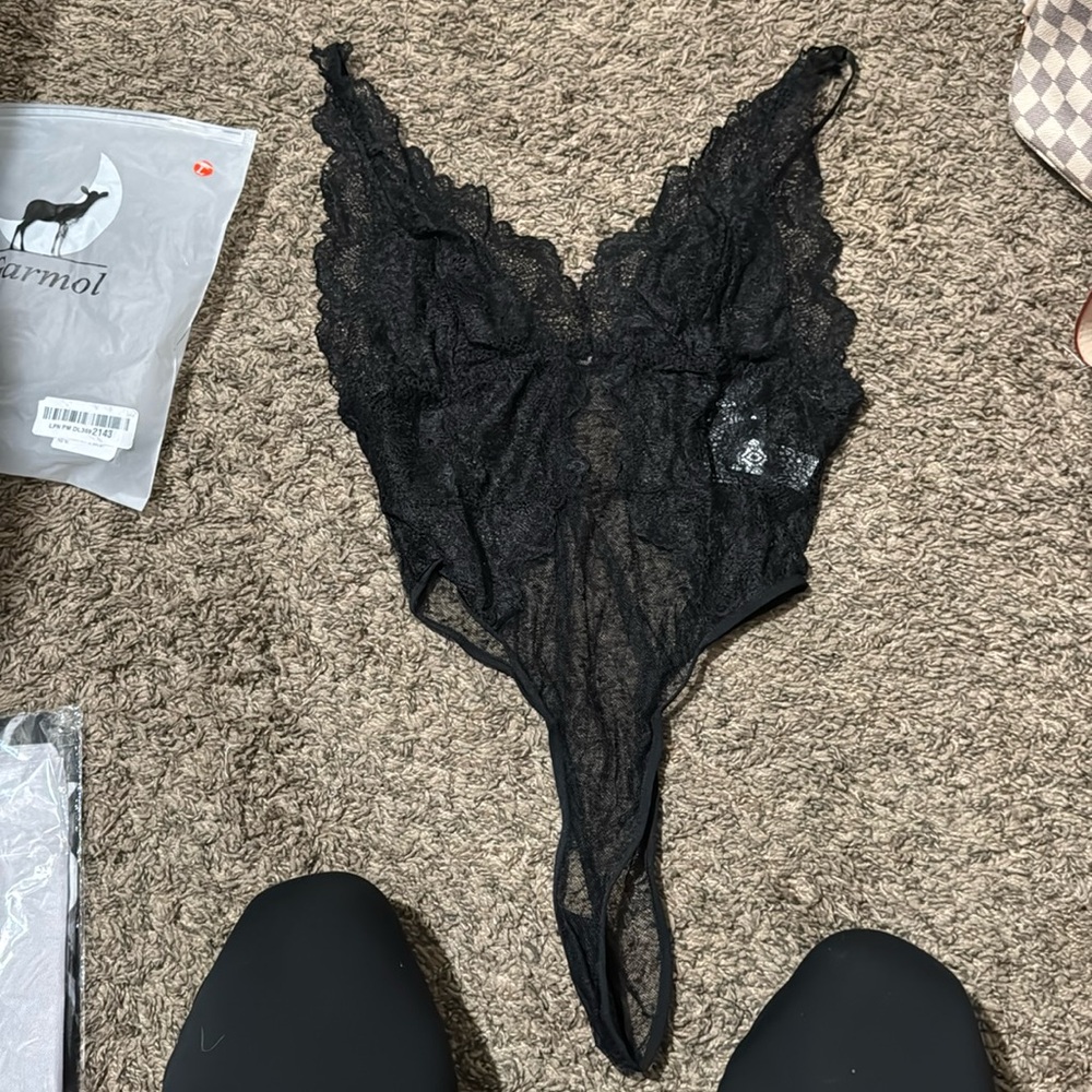 NWT Garmol black lace lingerie